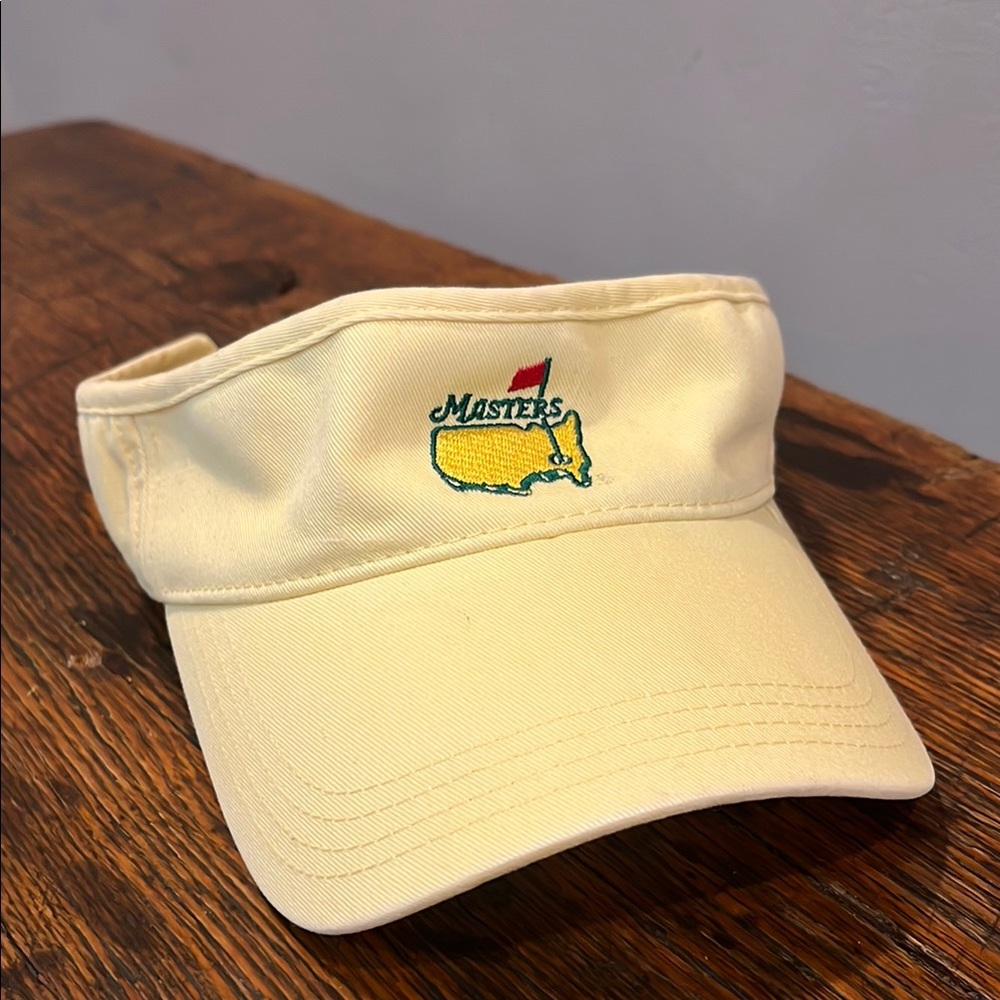 Yellow Masters Visor with Green Embroidery